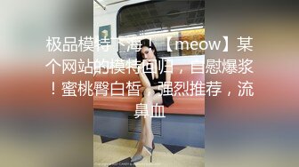 极品模特下海！【meow】某个网站的模特回归，自慰爆浆！蜜桃臀白皙，强烈推荐，流鼻血