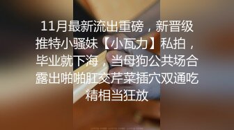 11月最新流出重磅，新晋级推特小骚妹【小瓦力】私拍，毕业就下海，当母狗公共场合露出啪啪肛交芹菜插穴双通吃精相当狂放